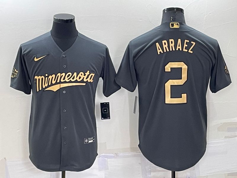 Men Minnesota Twins #2 Arraez Grey 2022 All Star Nike MLB Jerseys